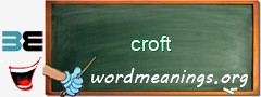 WordMeaning blackboard for croft